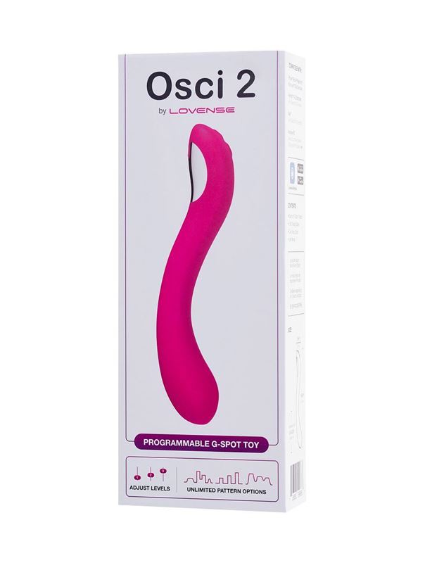 Ярко-розовый вибратор Lovense Osci 2 (22 см)