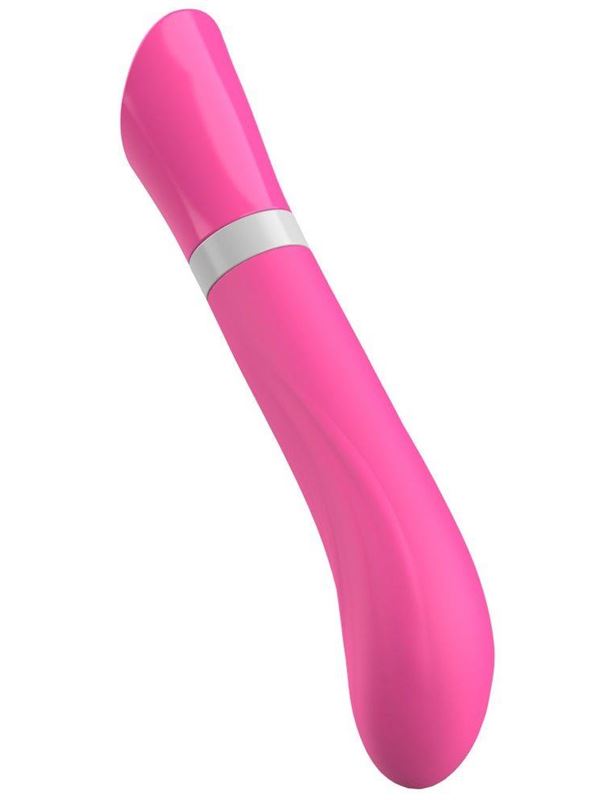 Розовый G-стимулятор с вибрацией Bgood Deluxe Curve (19,3 см)