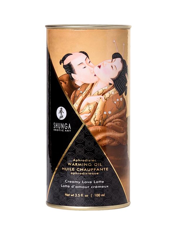 Съедобное массажное масло Shunga Creamy Love Latte с ароматом сливочного латте (100 мл)