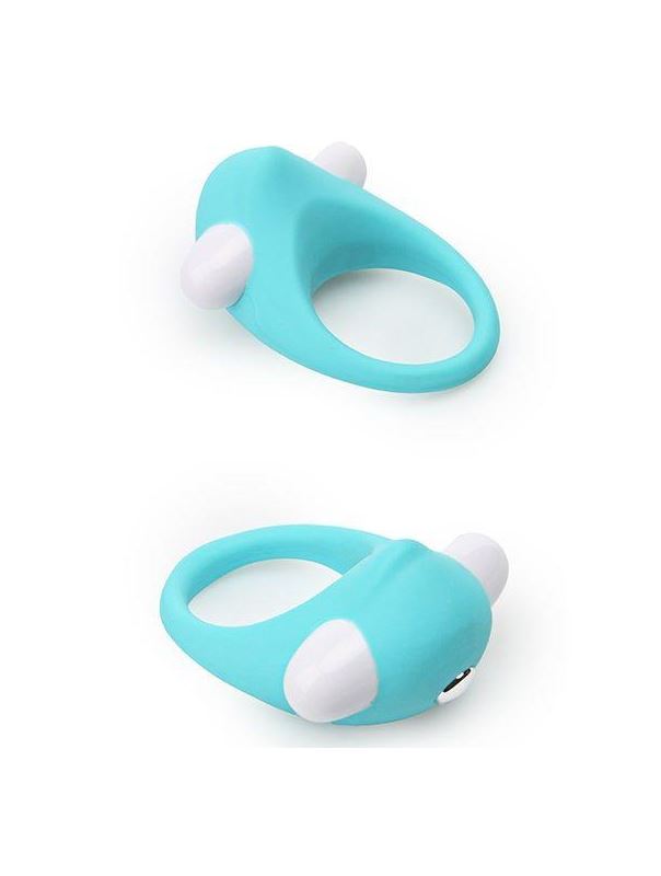 Голубое эрекционное кольцо LIT-UP SILICONE STIMU RING 6