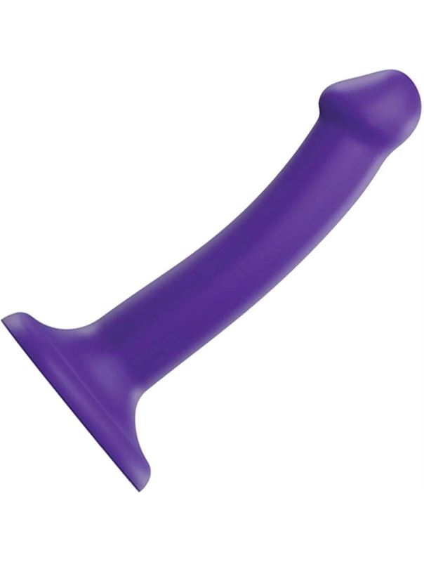 Фиолетовый фаллоимитатор-насадка Strap-On-Me Dildo Dual Density - размер S (17 см)