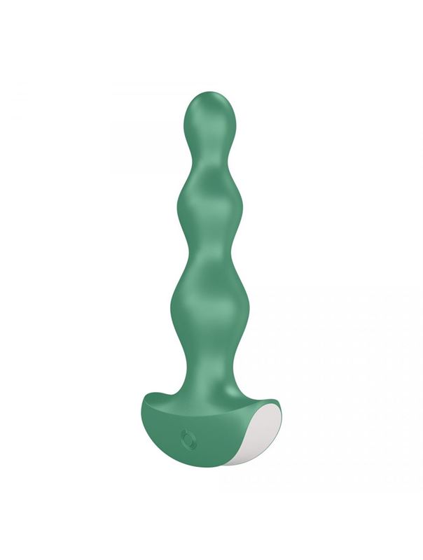 Зеленая анальная пробка с вибрацией Lolli Plug 2 (14 см)