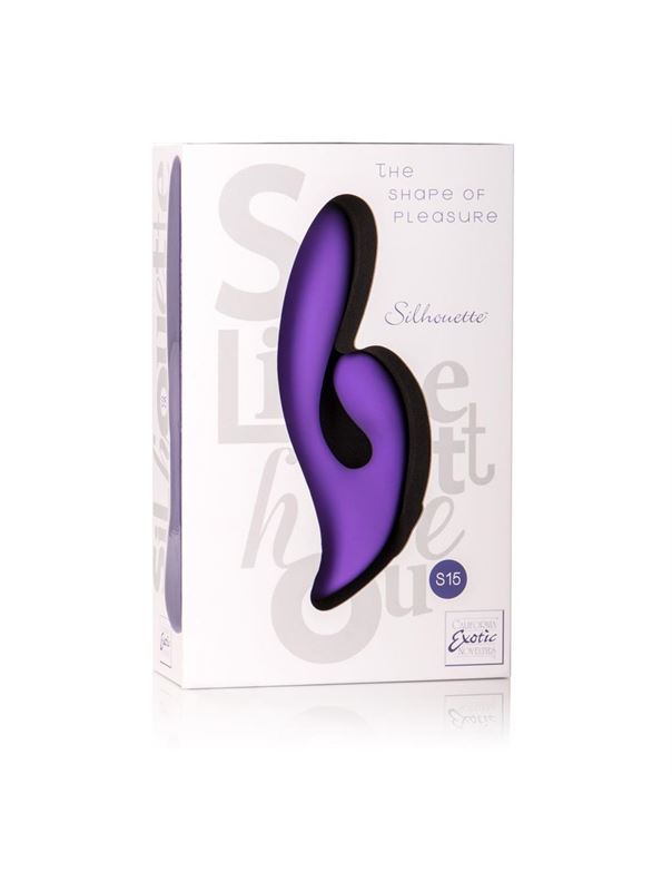 Двойной фиолетовый вибратор Silhouette S15 - 20 см.