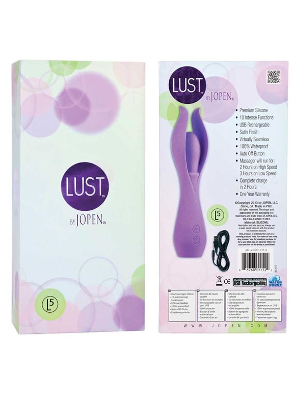 Малый фиолетовый вибратор с лепестками Lust by JOPEN L5