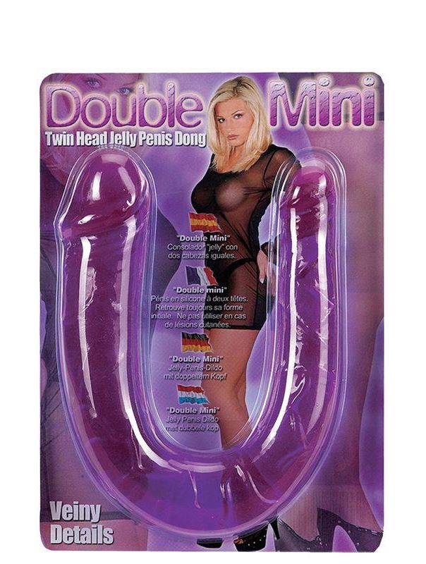 Анально-вагинальный стимулятор Double Mini Dong Twin Head Lavender - 30 см.