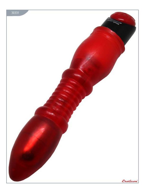 Красный гелевый вибратор Carrie (25 см)