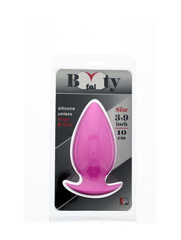 Большая розовая анальная пробка BOOTYFUL ANAL PLUG LARGE PINK - 10 см.