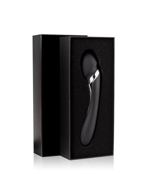 Черный двухсторонний вибромассажер Vibes Wand Vibrator - 22,5 см.