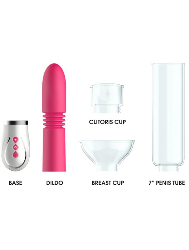 Розовый набор Thruster 4 in 1 Rechargeable Couples Pump Kit