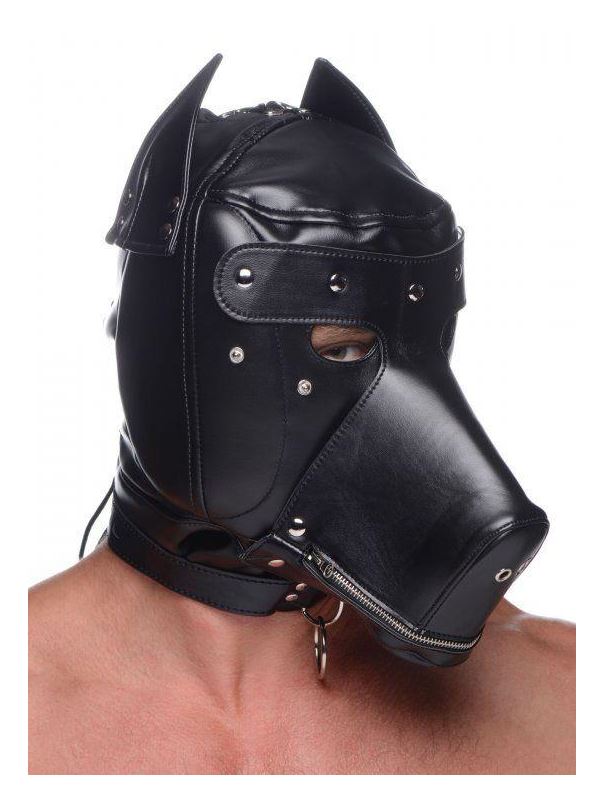 Шлем-трансформер Muzzled Universal BDSM Hood with Removable Muzzle