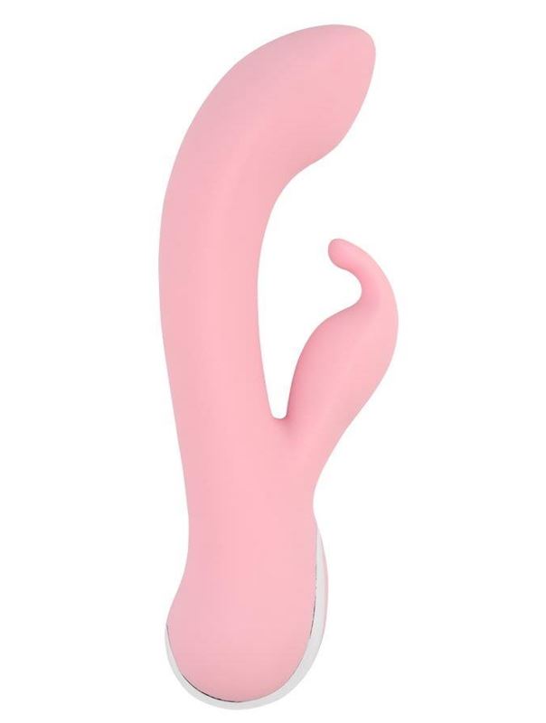 Нежно-розовый вибратор Intimate G Rabbit со стимулятором клитора (18 см)