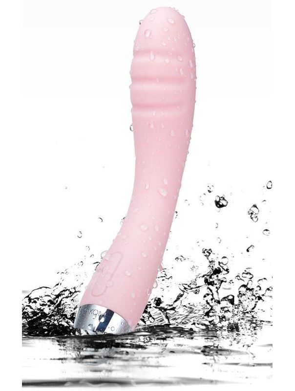 Нежно-розовый вибростимулятор Betty - 18 см.