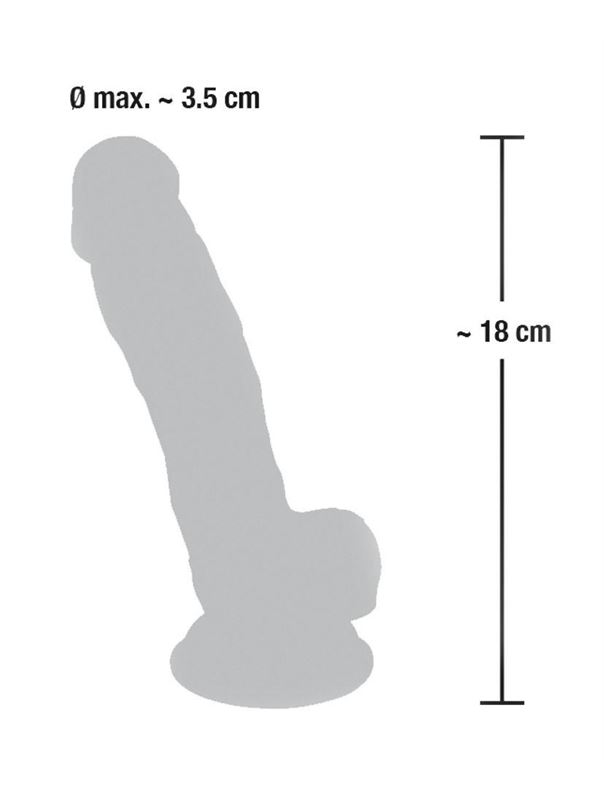 Реалистичный фаллоимитатор из силикона Medical Silicone Dildo (18 см)