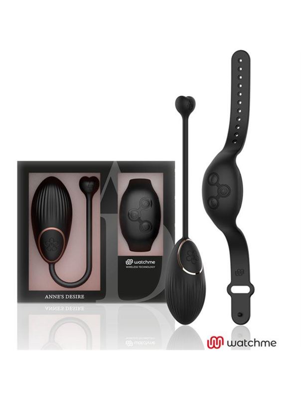 Черное виброяйцо с пультом-часами Anne's Desire Vibro Egg Wireless Watchme
