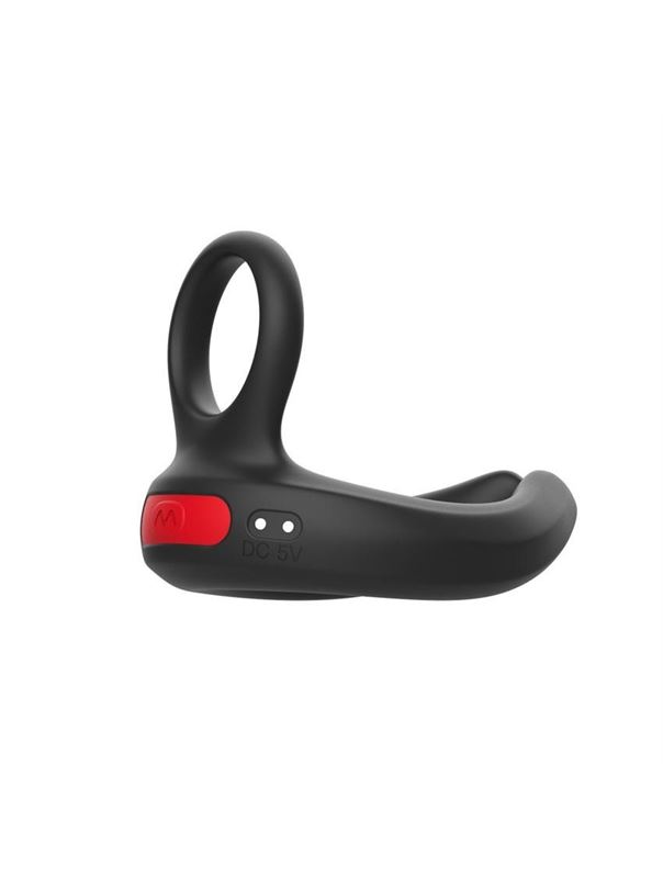 Черное эрекционное виброкольцо Cock Ring с пультом ДУ