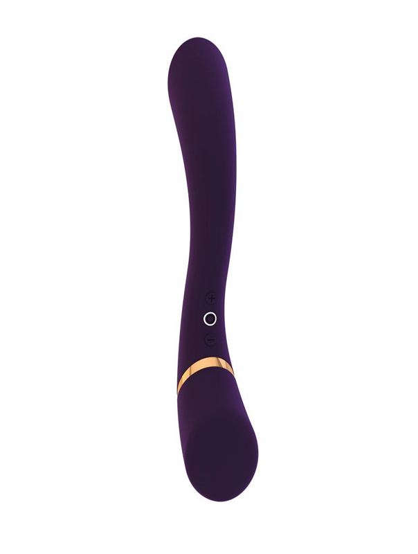 Фиолетовый вибратор Cleo - 27 см.