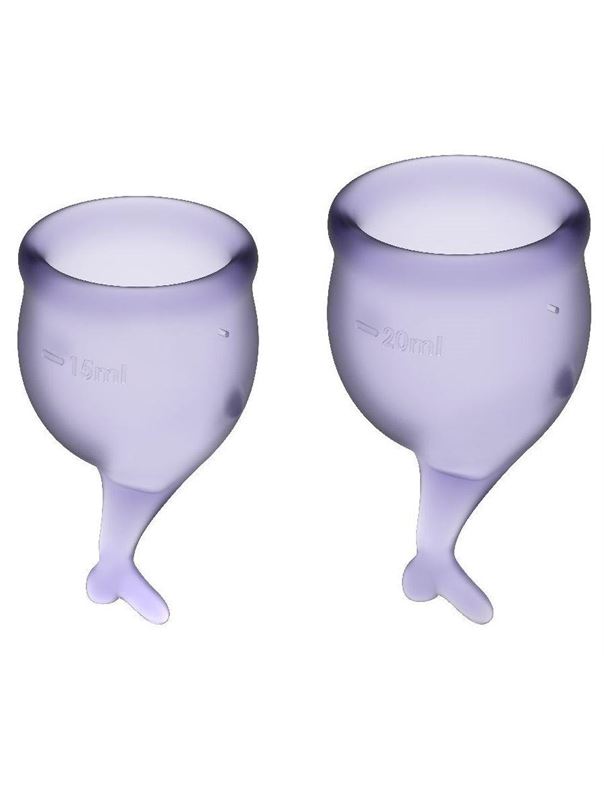 Набор фиолетовых менструальных чаш Feel Secure Menstrual Cup