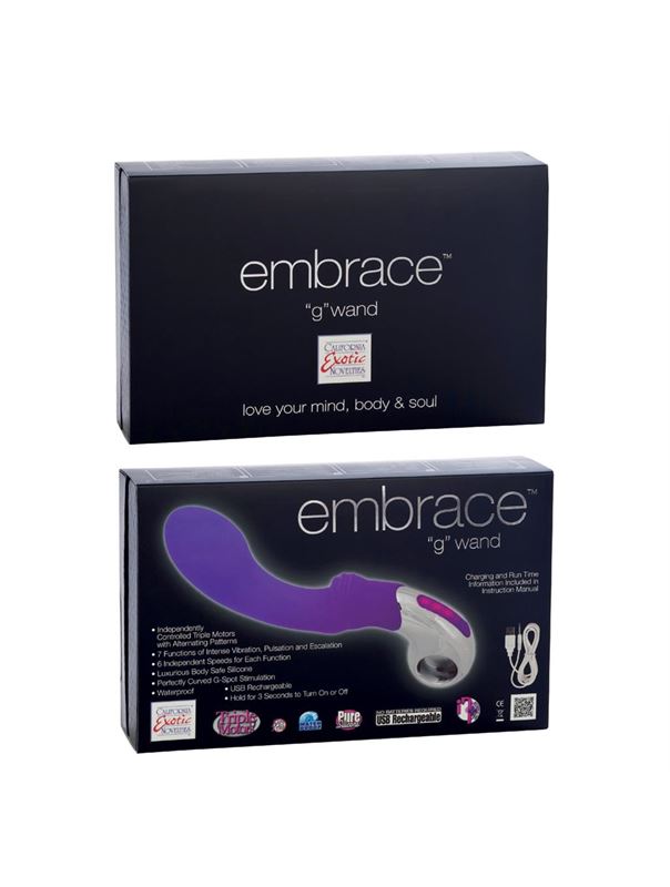 Фиолетовый вибратор Embrace G-wand - 14 см.