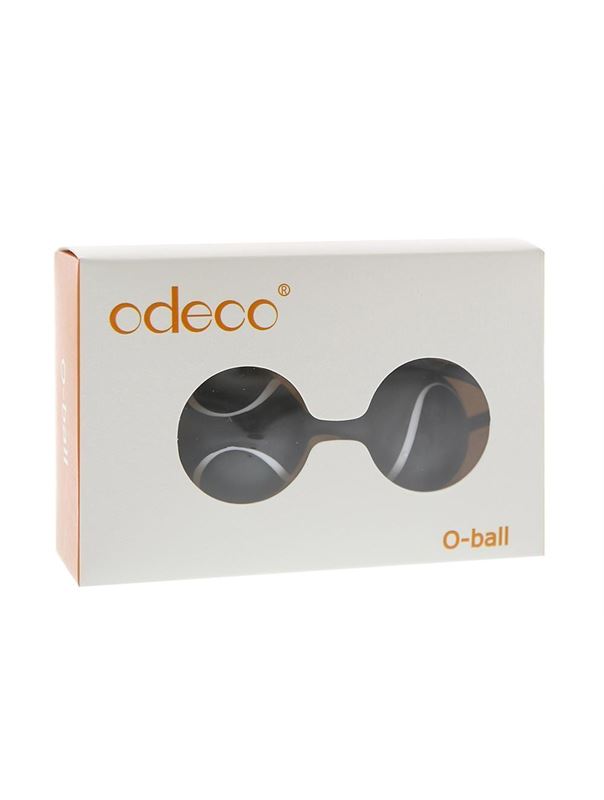 Чёрные вагинальные шарики O-BALLS DUO BLACK/WHITE
