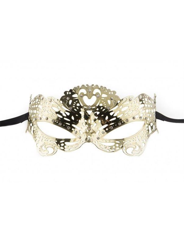 Золотистая металлическая маска Butterfly Masquerade Mask