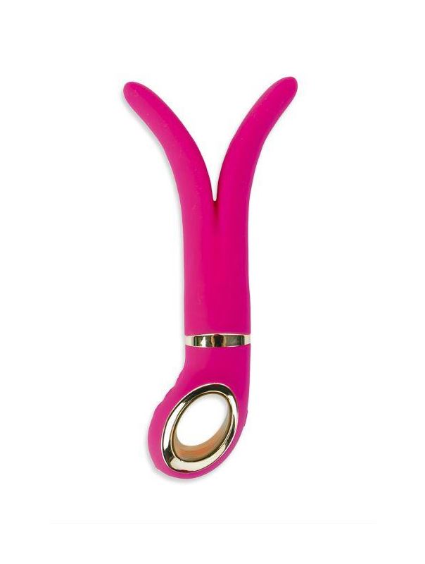 Розовый анатомический вибромассажер Fun Toys Gvibe 2 - 18 см.