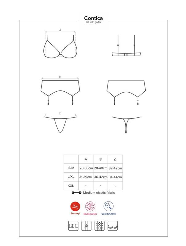 Изысканный комплект Contica с поясом для чулок