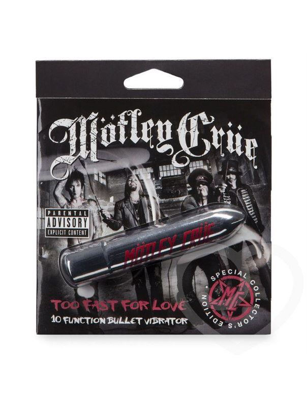 Серебристая вибропуля Motley Crue Too Fast for Love