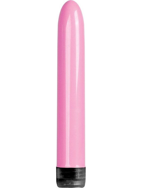 Розовый классический вибратор Super Vibe (17,2 см)