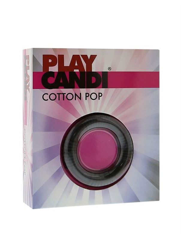 Чёрное эрекционное кольцо PLAY CANDI COTTON POP BLACK