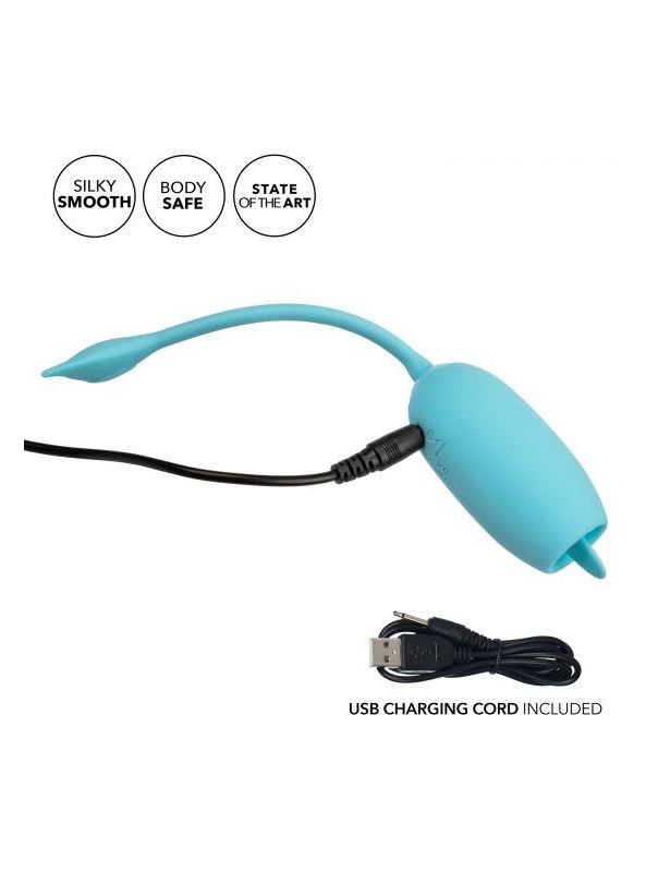 Голубой вибромассажер-яйцо Rechargeable Kegel Teaser
