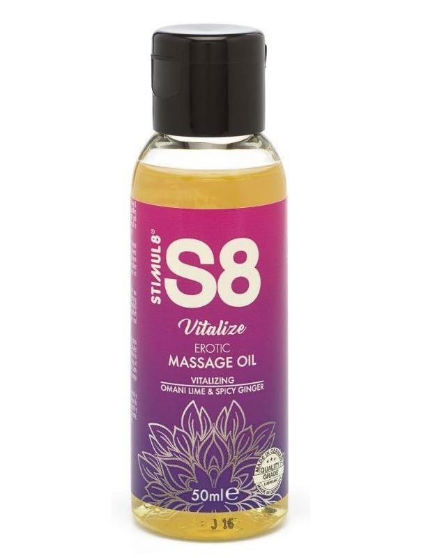 Массажное масло S8 - Massage Oil Vitalize с ароматом лайма и имбиря (50 мл)