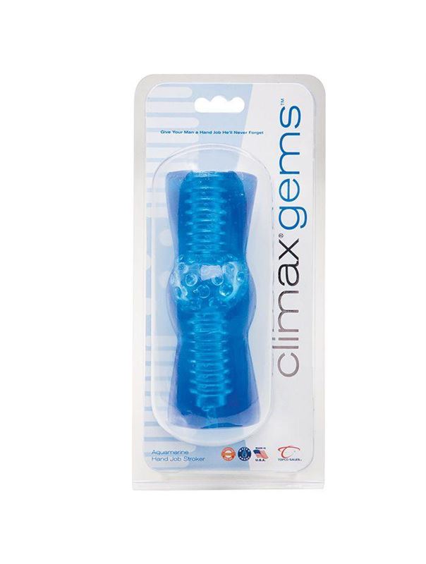 Голубой мастурбатор Climax Gems Aquamarine Hand Job Stroker