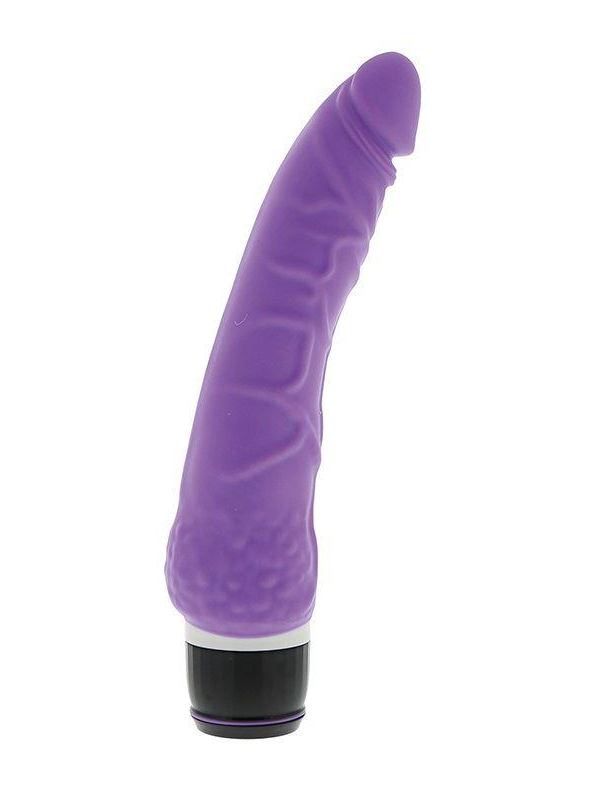 Фиолетовый вибратор-реалистик PURRFECT SILICONE CLASSIC 7.1 INCH (18 см)