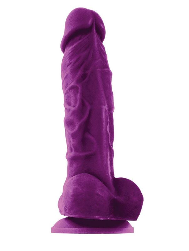 Фиолетовый фаллоимитатор на присоске ColourSoft 5" Soft Dildo (17,8 см)