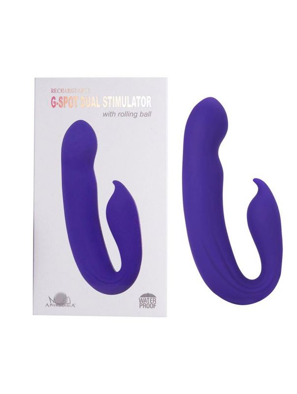 Фиолетовый вибратор G-Spot Dual Stimulator with Rolling Ball (17,1 см)