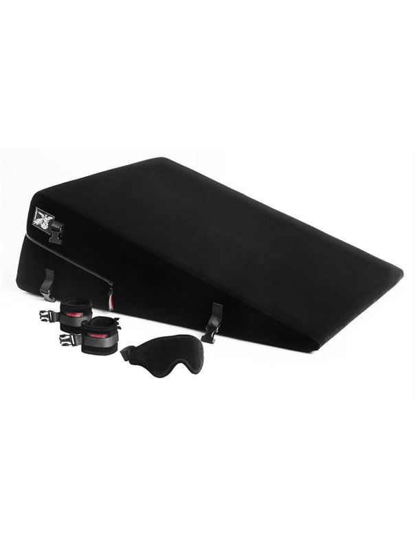 Большая чёрная подушка для секса Liberator Black Label Ramp с креплениями