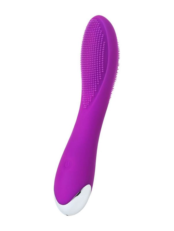 Фиолетовый вибратор с ресничками JOS - DESI (18,5 см)