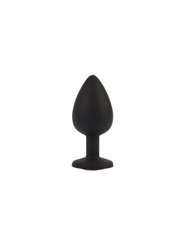 Черная анальная пробка с кристаллм Booty Fantasy Gem Plug L (9,5 см)