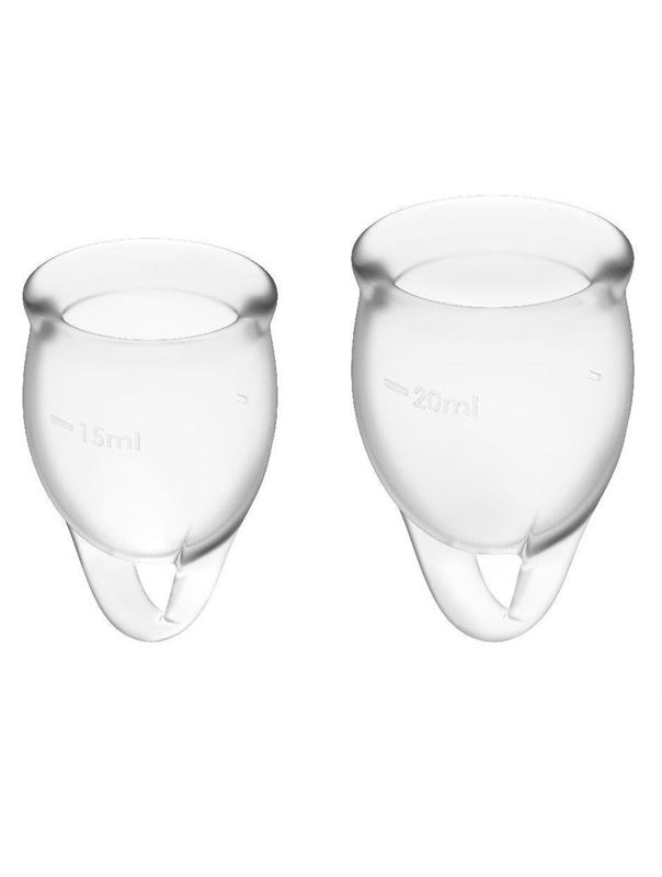 Набор прозрачных менструальных чаш Feel Confident Menstrual Cup
