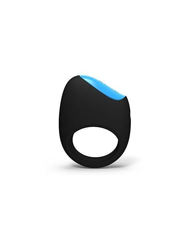 Чёрное перезаряжаемое эрекционное кольцо LIFEGUARD RING VIBE