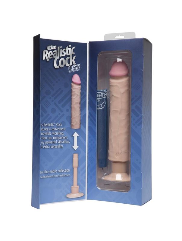 Телесный вибратор-реалистик The Realistic Cock Without Balls Vibrating 10” (29,2 см)