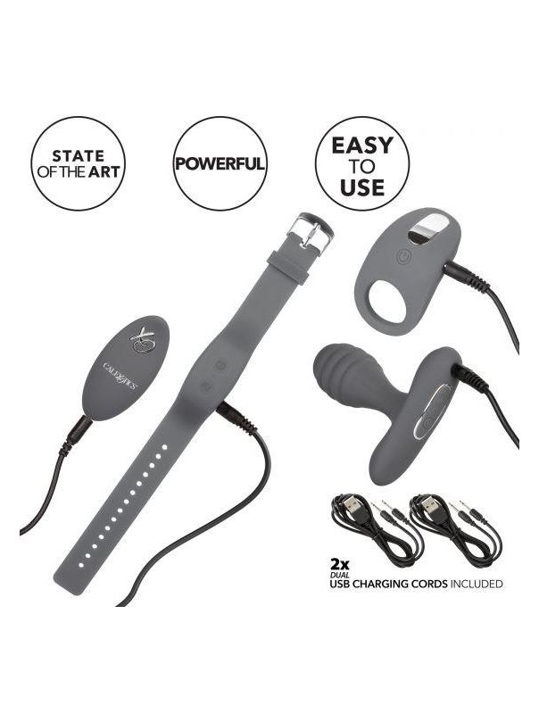 Серый вибронабор Silicone Remote Adventure Set
