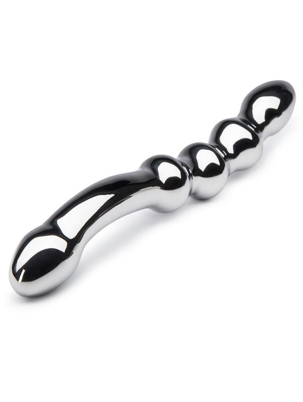 Изогнутый стимулятор G-точки DARKER DELICIOULSY DEEP STEEL G-SPOT DILDO (25,4 см)