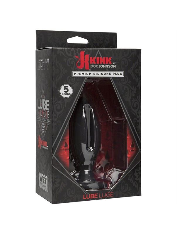 Чёрная анальная пробка Kink Wet Works Lube Luge Premium Silicone Plug 5 (12,7 см)