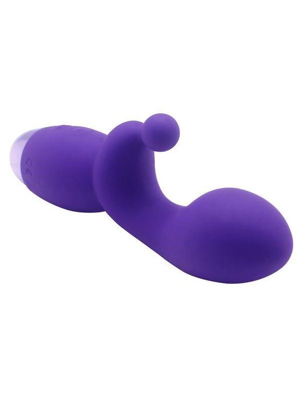 Фиолетовый вибратор INDULGENCE Rechargeable G Kiss (16,5 см)