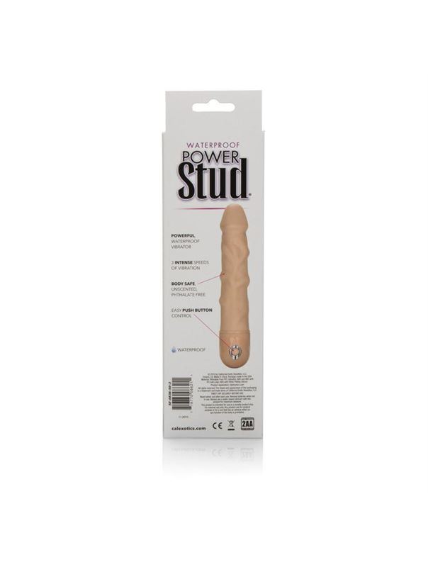 Реалистичный вибромассажер Waterproof Power Stud Rod - 22,8 см.