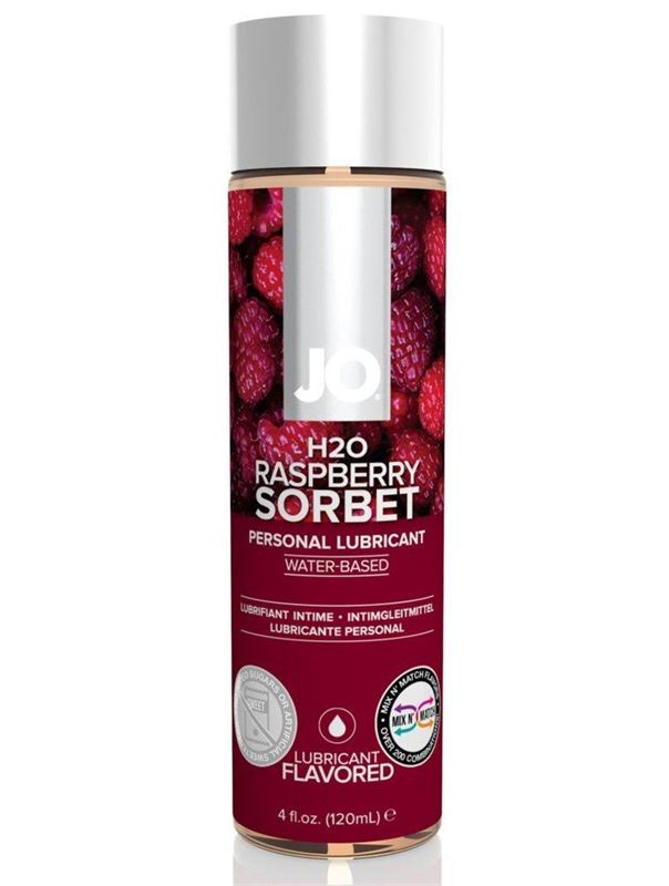 Лубрикант на водной основе с ароматом малины JO Flavored Raspberry Sorbet - 120 мл.