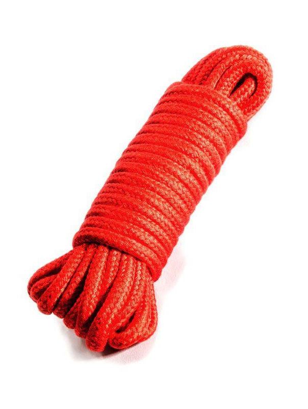 Красная верёвка для бондажа и декоративной вязки (10 м)