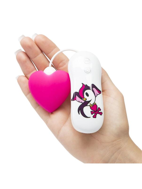 Розовый клиторальный вибростимулятор-сердечко SILICONE PINK HEART CLITORAL VIBRATOR