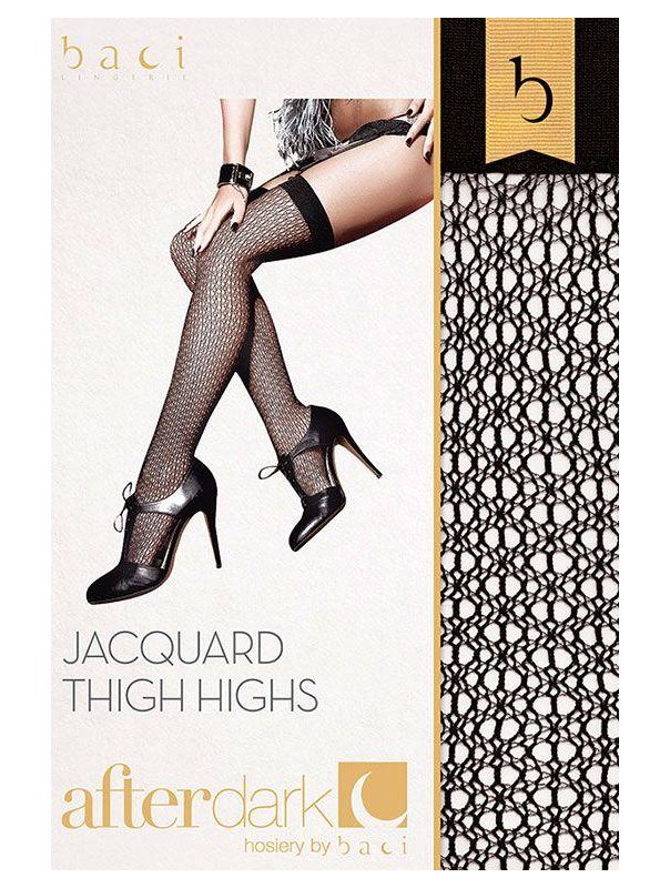 Жаккардовые чулки Jacquard Thigh High